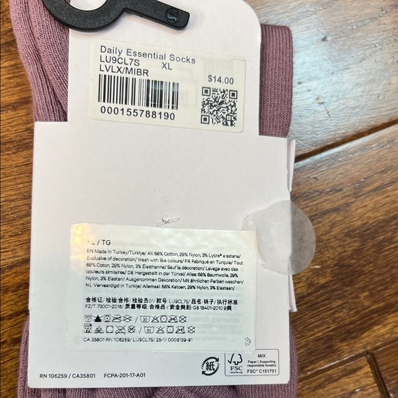 lululemon athletica Lavender Casual Socks - Picture 2 of 5